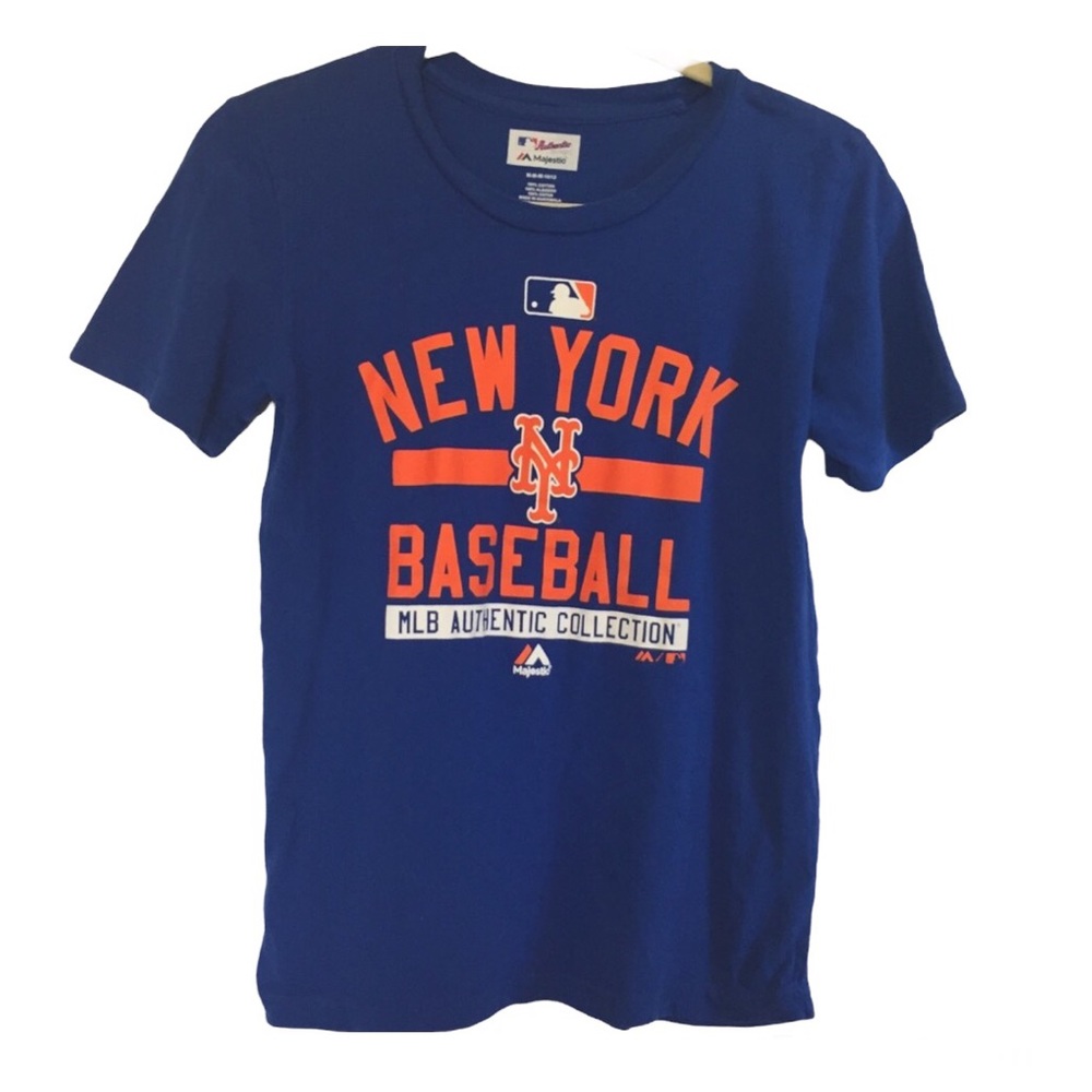 Mets Baseball T-Shirt MLB Majestic Authentic Medium